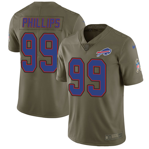 Nike Bills #99 Harrison Phillips Olive Men's Stitched NFL Limited 2017 Salute To Service Jersey Nike Bills #99 Harrison Phillips Olive Men's Stitched NFL Limited 2017 Salute To Service Jersey