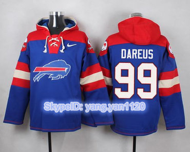 Nike Bills #99 Marcell Dareus Royal Blue Player Pullover NFL Hoodie Nike Bills #99 Marcell Dareus Royal Blue Player Pullover NFL Hoodie