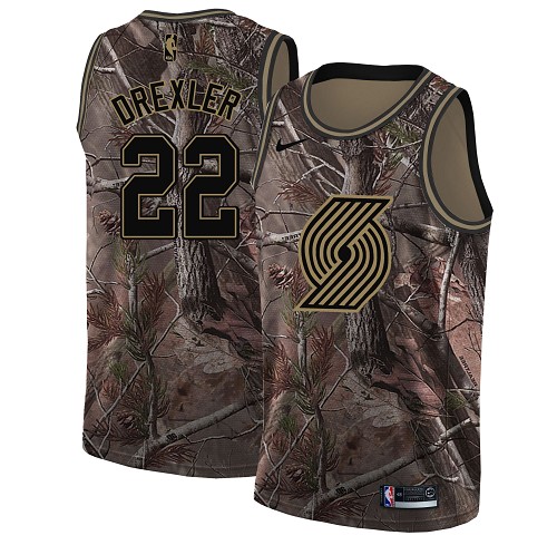 Nike Blazers #22 Clyde Drexler Camo NBA Swingman Realtree Collection Jersey Nike Blazers #22 Clyde Drexler Camo NBA Swingman Realtree Collection Jersey