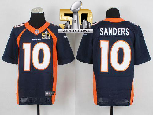Nike Broncos #10 Emmanuel Sanders Navy Blue Alternate Super Bowl 50 Men's Stitched NFL New Elite Jersey Nike Broncos #10 Emmanuel Sanders Navy Blue Alternate Super Bowl 50 Men's Stitched NFL New Elite Jersey
