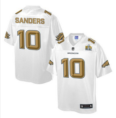 Nike Broncos #10 Emmanuel Sanders White Men's NFL Pro Line Super Bowl 50 Fashion Game Jersey Nike Broncos #10 Emmanuel Sanders White Men's NFL Pro Line Super Bowl 50 Fashion Game Jersey