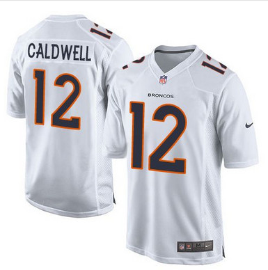 Nike Broncos #12 Andre Caldwell White Men's Stitched NFL Game Event Jersey Nike Broncos #12 Andre Caldwell White Men's Stitched NFL Game Event Jersey