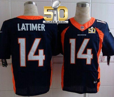 Nike Broncos #14 Cody Latimer Navy Blue Alternate Super Bowl 50 Men's Stitched NFL New Elite Jersey