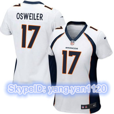 Nike Broncos #17 Brock Osweiler White Women's Stitched NFL New Elite Jersey