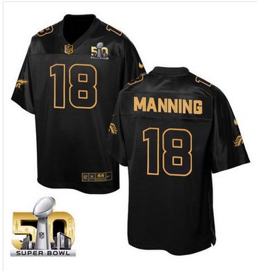 Nike Broncos #18 Peyton Manning Black Super Bowl 50 Men's Stitched NFL Elite Pro Line Gold Collection Jersey Nike Broncos #18 Peyton Manning Black Super Bowl 50 Men's Stitched NFL Elite Pro Line Gold Collection Jersey