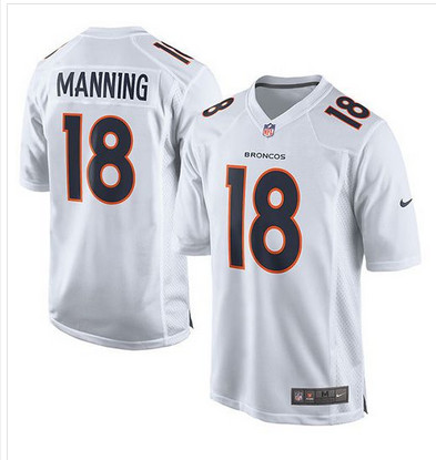 Nike Broncos #18 Peyton Manning White Men's Stitched NFL Game Event Jersey