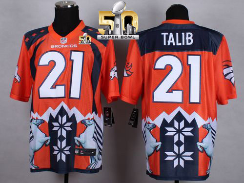 Nike Broncos #21 Aqib Talib Orange Super Bowl 50 Men's Stitched NFL Elite Noble Fashion Jersey Nike Broncos #21 Aqib Talib Orange Super Bowl 50 Men's Stitched NFL Elite Noble Fashion Jersey