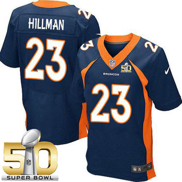 Nike Broncos #23 Ronnie Hillman Navy Blue Alternate Super Bowl 50 Men's Stitched NFL New Elite Jersey