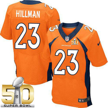Nike Broncos #23 Ronnie Hillman Orange Team Color Super Bowl 50 Men's Stitched NFL New Elite Jersey