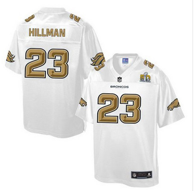 Nike Broncos #23 Ronnie Hillman White Men's NFL Pro Line Super Bowl 50 Fashion Game Jersey