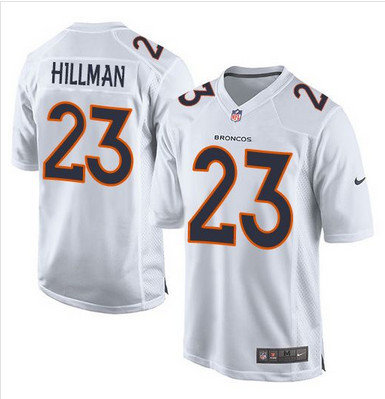 Nike Broncos #23 Ronnie Hillman White Men's Stitched NFL Game Event Jersey