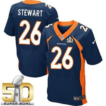 Nike Broncos #26 Darian Stewart Navy Blue Alternate Super Bowl 50 Men's Stitched NFL New Elite Jersey