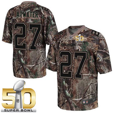 Nike Broncos #27 Steve Atwater Camo Super Bowl 50 Men's Stitched NFL Realtree Elite Jersey