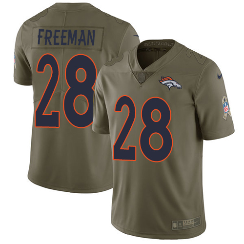 Nike Broncos #28 Royce Freeman Olive Youth Stitched NFL Limited 2017 Salute to Service Jersey Nike Broncos #28 Royce Freeman Olive Youth Stitched NFL Limited 2017 Salute to Service Jersey