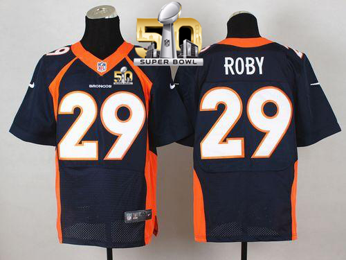 Nike Broncos #29 Bradley Roby Navy Blue Alternate Super Bowl 50 Men's Stitched NFL New Elite Jersey Nike Broncos #29 Bradley Roby Navy Blue Alternate Super Bowl 50 Men's Stitched NFL New Elite Jersey
