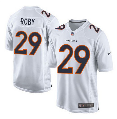 Nike Broncos #29 Bradley Roby White Men's Stitched NFL Game Event Jersey