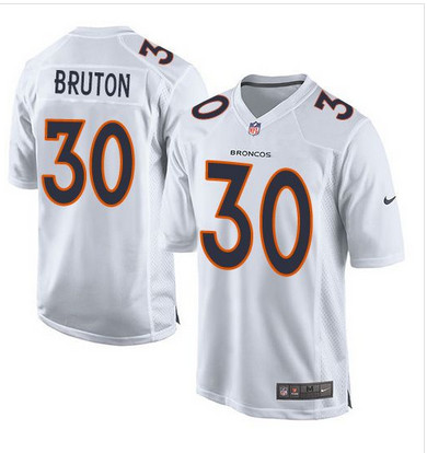 Nike Broncos #30 David Bruton White Men's Stitched NFL Game Event Jersey