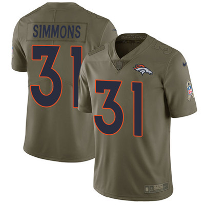 Nike Broncos #31 Justin Simmons Olive Youth Stitched NFL Limited 2017 Salute to Service Jersey Nike Broncos #31 Justin Simmons Olive Youth Stitched NFL Limited 2017 Salute to Service Jersey