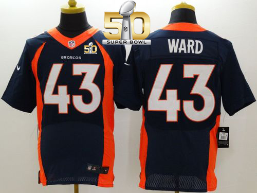 Nike Broncos #43 T.J. Ward Navy Blue Alternate Super Bowl 50 Men's Stitched NFL New Elite Jersey