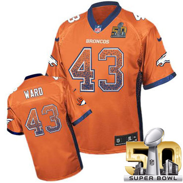 Nike Broncos #43 T.J. Ward Orange Team Color Super Bowl 50 Men's Stitched NFL Elite Drift Fashion Jersey Nike Broncos #43 T.J. Ward Orange Team Color Super Bowl 50 Men's Stitched NFL Elite Drift Fashion Jersey