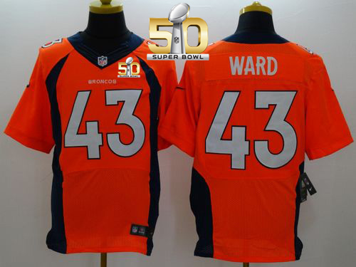 Nike Broncos #43 T.J. Ward Orange Team Color Super Bowl 50 Men's Stitched NFL New Elite Jersey