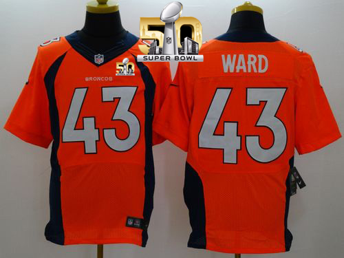 Nike Broncos #43 T.J. Ward Orange Team Color Super Bowl 50 Men's Stitched NFL New Elite Jersey Nike Broncos #43 T.J. Ward Orange Team Color Super Bowl 50 Men's Stitched NFL New Elite Jersey
