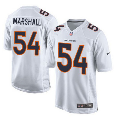 Nike Broncos #54 Brandon Marshall White Men's Stitched NFL Game Event Jersey