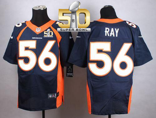 Nike Broncos #56 Shane Ray Navy Blue Alternate Super Bowl 50 Men's Stitched NFL New Elite Jersey