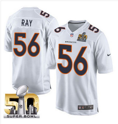 Nike Broncos #56 Shane Ray White Super Bowl 50 Men's Stitched NFL Game Event Jersey Nike Broncos #56 Shane Ray White Super Bowl 50 Men's Stitched NFL Game Event Jersey