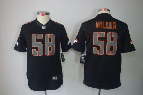Nike Broncos #58 Von Miller Black Impact Youth Stitched NFL Limited Jersey Nike Broncos #58 Von Miller Black Impact Youth Stitched NFL Limited Jersey