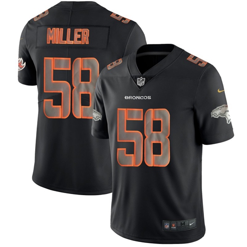 Nike Broncos #58 Von Miller Black Men's Stitched NFL Limited Rush Impact Jersey