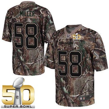 Nike Broncos #58 Von Miller Camo Super Bowl 50 Men's Stitched NFL Realtree Elite Jersey