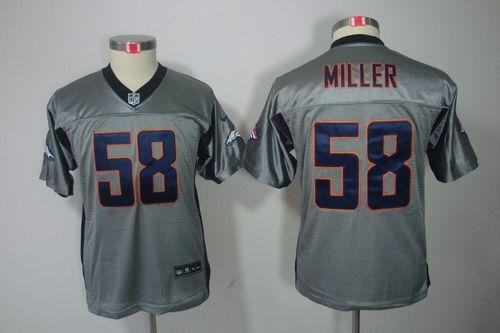 Nike Broncos #58 Von Miller Grey Shadow Youth Stitched NFL Elite Jersey Nike Broncos #58 Von Miller Grey Shadow Youth Stitched NFL Elite Jersey