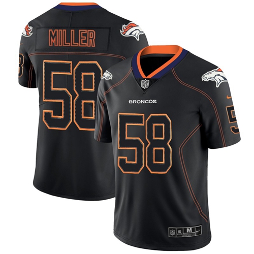 Nike Broncos #58 Von Miller Lights Out Black Men's Stitched NFL Limited Rush Jersey Nike Broncos #58 Von Miller Lights Out Black Men's Stitched NFL Limited Rush Jersey