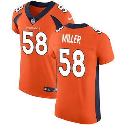 Nike Broncos #58 Von Miller Orange Team Color Men's Stitched NFL Vapor Untouchable Elite Jersey