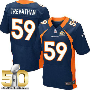 Nike Broncos #59 Danny Trevathan Navy Blue Alternate Super Bowl 50 Men's Stitched NFL New Elite Jersey