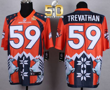 Nike Broncos #59 Danny Trevathan Orange Super Bowl 50 Men's Stitched NFL Elite Noble Fashion Jersey