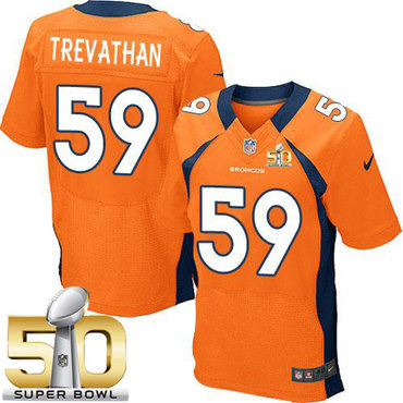 Nike Broncos #59 Danny Trevathan Orange Team Color Super Bowl 50 Men's Stitched NFL New Elite Jersey