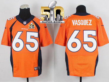 Nike Broncos #65 Louis Vasquez Orange Team Color Super Bowl 50 Men's Stitched NFL New Elite Jersey Nike Broncos #65 Louis Vasquez Orange Team Color Super Bowl 50 Men's Stitched NFL New Elite Jersey