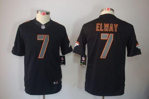 Nike Broncos #7 John Elway Black Impact Youth Stitched NFL Limited Jersey Nike Broncos #7 John Elway Black Impact Youth Stitched NFL Limited Jersey