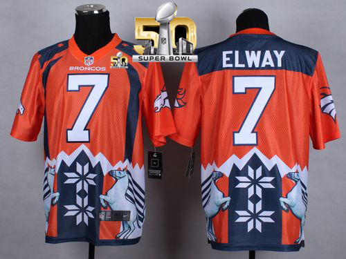 Nike Broncos #7 John Elway Orange Super Bowl 50 Men's Stitched NFL Elite Noble Fashion Jersey Nike Broncos #7 John Elway Orange Super Bowl 50 Men's Stitched NFL Elite Noble Fashion Jersey