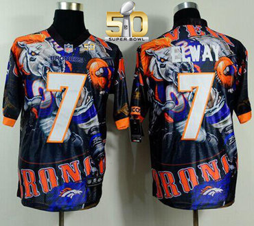 Nike Broncos #7 John Elway Team Color Super Bowl 50 Men's Stitched NFL Elite Fanatical Version Jersey