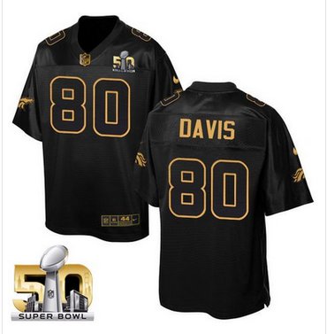Nike Broncos #80 Vernon Davis Black Super Bowl 50 Men's Stitched NFL Elite Pro Line Gold Collection Jersey Nike Broncos #80 Vernon Davis Black Super Bowl 50 Men's Stitched NFL Elite Pro Line Gold Collection Jersey