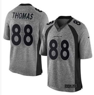Nike Broncos #88 Demaryius Thomas Gray Men's Stitched NFL Limited Gridiron Gray Jersey