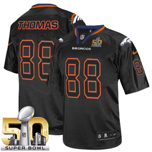 Nike Broncos #88 Demaryius Thomas Lights Out Black Super Bowl 50 Men's Stitched NFL Elite Jersey Nike Broncos #88 Demaryius Thomas Lights Out Black Super Bowl 50 Men's Stitched NFL Elite Jersey
