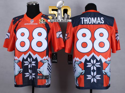 Nike Broncos #88 Demaryius Thomas Orange Super Bowl 50 Men's Stitched NFL Elite Noble Fashion Jersey Nike Broncos #88 Demaryius Thomas Orange Super Bowl 50 Men's Stitched NFL Elite Noble Fashion Jersey