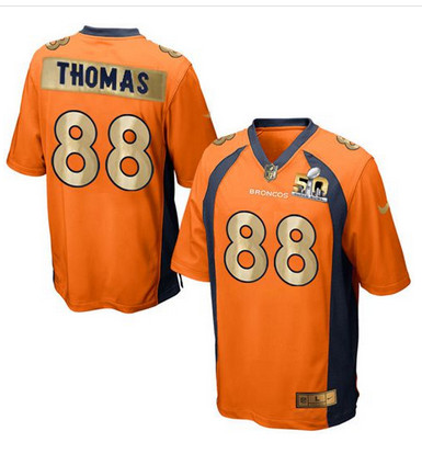 Nike Broncos #88 Demaryius Thomas Orange Team Color Men's Stitched NFL Game Super Bowl 50 Collection Jersey