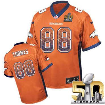 Nike Broncos #88 Demaryius Thomas Orange Team Color Super Bowl 50 Men's Stitched NFL Elite Drift Fashion Jersey Nike Broncos #88 Demaryius Thomas Orange Team Color Super Bowl 50 Men's Stitched NFL Elite Drift Fashion Jersey
