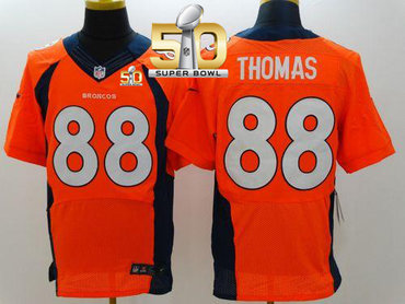 Nike Broncos #88 Demaryius Thomas Orange Team Color Super Bowl 50 Men's Stitched NFL New Elite Jersey