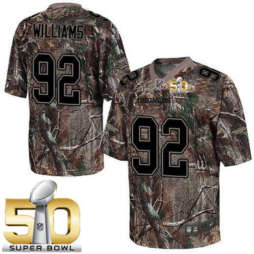 Nike Broncos #92 Sylvester Williams Camo Super Bowl 50 Men's Stitched NFL Realtree Elite Jersey